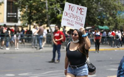 Imagenes de Santiago Movilizado y Bajo estado de Excepcion