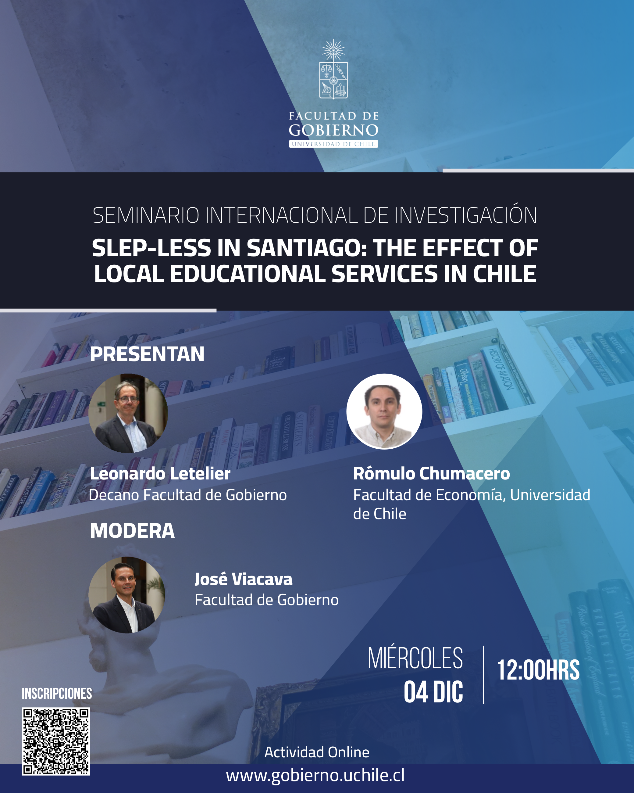 Seminario Internacional de Investigación:  SLEP-less in Santiago: The effect of local educational services in Chile.