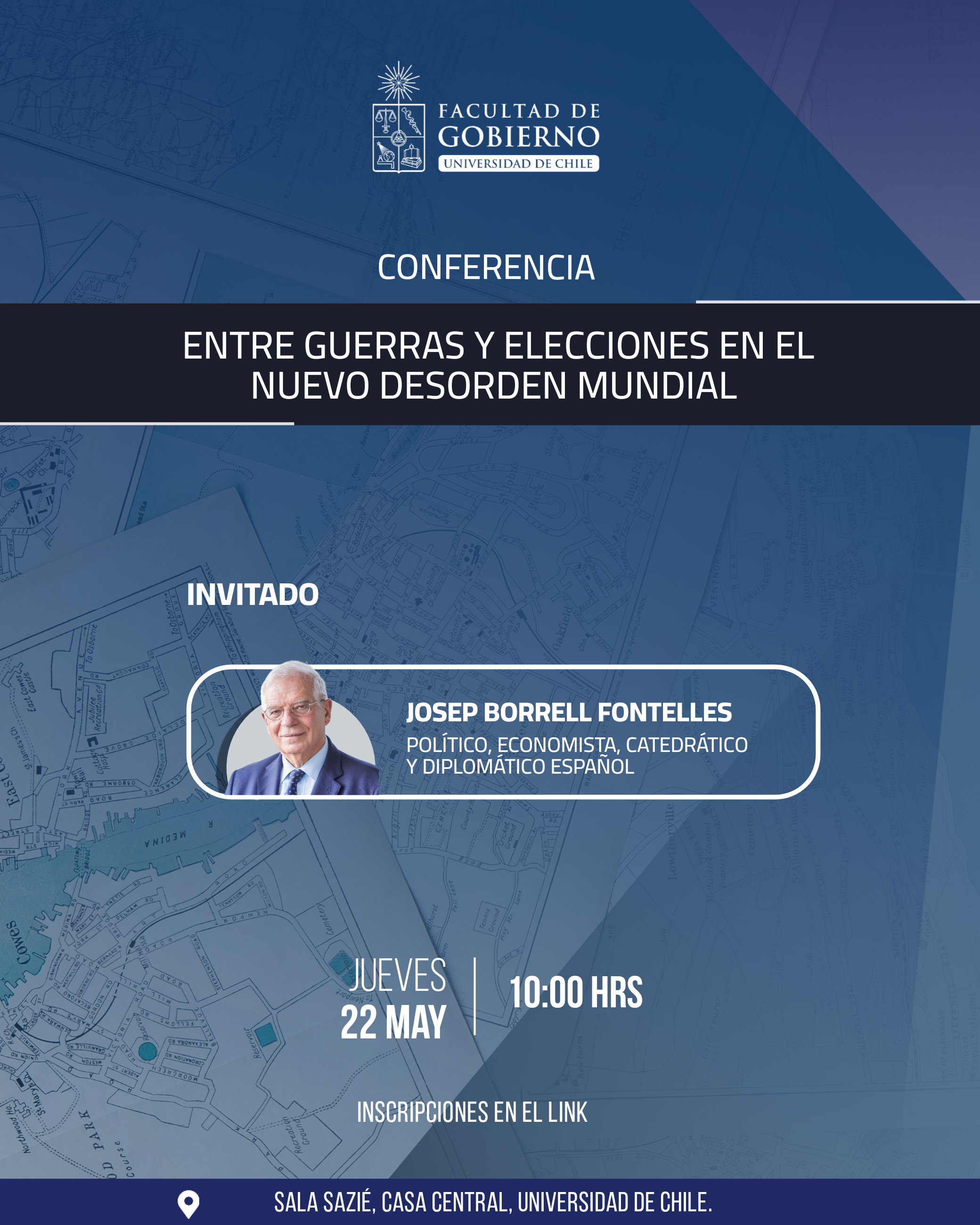 Invitación a Conferencia Magistral de Josep Borrell Fontelles