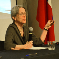 Susan Rose-Ackerman dio charla sobre corrupción a estudiantes del MGGP